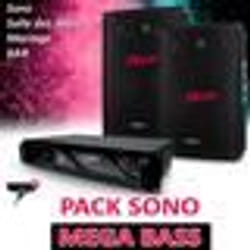 PACK PAIRE DENCEINTES SONO DJ CLUB PA DISCO15B Bass reflex 2 boomers de 38cm CLUSTER 1400W + Ampli PRO MyDj AX 3000W