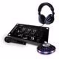 Table de mixage - Ibiza sound - casque DJ - micro noir - jeu de lumière effet UFO Ovni