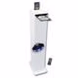 Tour de son - WHITETOWER - Lecteur CD Bluetooth FM USB - 60W - Jeu de lumière LED OVNI