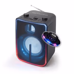 Enceinte sans fil - Muse - M-1802DJ - 60W - Bluetooth 5.0 - Radio FM - Effets lumineux