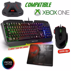 Pack Pro - SPIRIT OF GAMER - Pro-K5 - Clavier semi-mécanique - Souris RGB - Tapis anti-dérapant