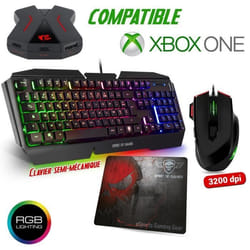 Pack Pro - SPIRIT OF GAMER - Pro-K5 - Clavier semi-mécanique - Souris RGB - Tapis anti-dérapant
