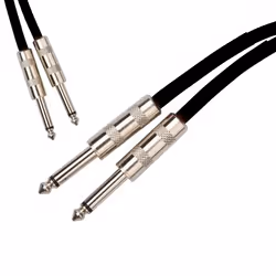 Câbles audio 2x Jack Mono MALE 6.35mm - Longueur 5M