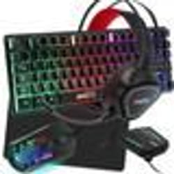 Pack Pro Gamer AMSTRAD LEGENDS 6 pièces: Clavier Souris tapis casque convertisseur compatible PC/PS4/Xbox one/Switch/PC