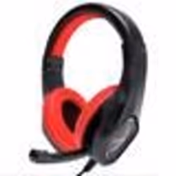 Casque Pro Gamer Amstrad AMS H888 RED 40mm Power Bass avec micro intégré réglage volume