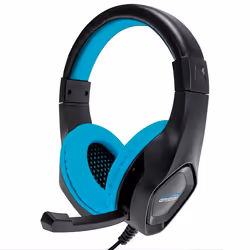 Casque Pro Gamer Amstrad AMS H888 BLUE 40mm Power Bass avec micro intégré réglage volume