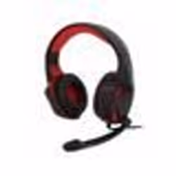 Casque Pro Gamer Amstrad Basic AMS H555 rouge avec Rétroéclairage LED - 40mm Power Bass avec micro intégré réglage volume