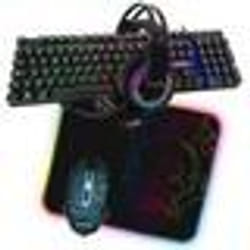 Pack Gamer AMSTRAD BATTLE 5 pièces: Clavier Souris & tapis Casque & adaptateur. USB & Retro-éclairage RGB