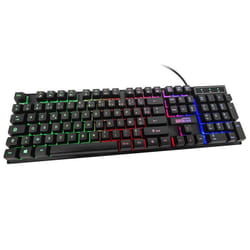 Clavier Gamer Amstrad AMS KEY008 USB Rétro-éclairage RGB 12 raccourcis multimédia 104 touches AZERTY