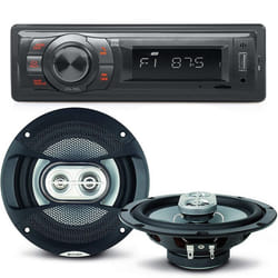 Pack Sono Voiture Auto Radio Newone Ar270 80 Watts + 2 Haut Parleurs 16,5cm 120w