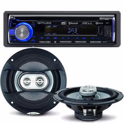 Pack sono voiture Autoradio Muse M-1229 DAB 160 Watts + 2 haut parleurs 165m 120W