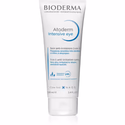 Le soin apaisant pour paupières irritées Bioderma Atoderm Intensive Eye fonctionne en tant que produit de soin le matin et en ...