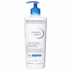Bioderma Atoderm, Crème, Femmes, Élasticité, Hydratant, Peau sèche, Tous types de peau, 500 ml, Flacon pompe