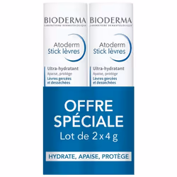 Bioderma Atoderm Stick Lèvres 4 g Lot de 2