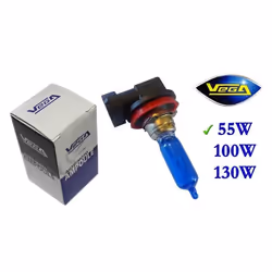 1 ampoule Vega® Xénon Day Light H9 55W PGJ19-5 Lumière du jour Super White Marque Française Homologuée 12V