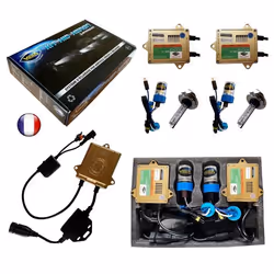 Kit HID Xénon Marque FRANCAISE Vega® H7 12000K 55W Canbus anti erreur ODB Conception ASIC ampoules à embase métallique
