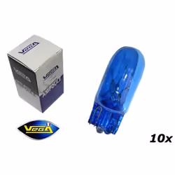 10 ampoules Vega® W5W T10 Halogène Day Light blanc xénon 5000K 12V