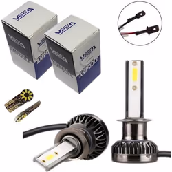2 ampoules Full Leds COB 360° Vega® 2 ampoules H1 12V 24V