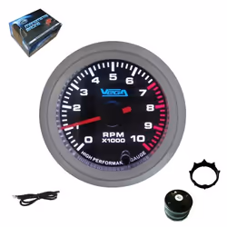 Compte-tours Vega® 4 6 et 8 cylindres 4 temps 0-10000 tours-min 7 couleurs 52 mm