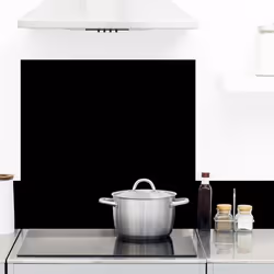 Crédence de cuisine - TESA - Total Black - Aluminium - 60x70cm - Finition satinée
