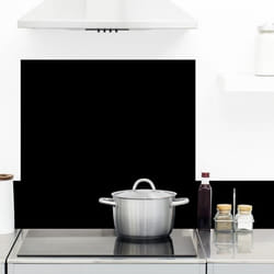 Crédence de cuisine - TESA - Total Black - Aluminium - 60x70cm - Finition satinée