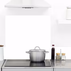 Crédence de cuisine - TESA - Total White - Aluminium thermolaqué - 90cm x 70cm - Finition satinée