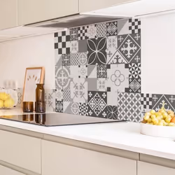 Crédence de cuisine - TESA - Aluminium Gris - L 90cm x H 70cm - Contemporain - Prête à poser
