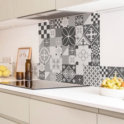 Crédence de cuisine - TESA - Aluminium Gris - L 90cm x H 70cm - Contemporain - Prête à poser