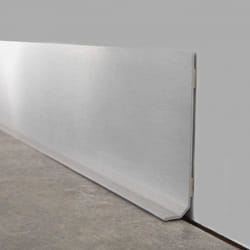 Plinthe PVC - TESA - Lot de 10 - Alu Brossé - 1m - Adhésive - Intérieur