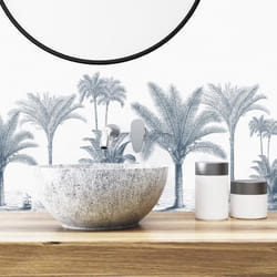 Crédence de salle de bain en PVC - TESA - Escapade Bleu - L 70cmxH 30cm - Contemporain - Design