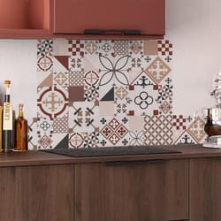 Crédence de cuisine - TESA - Ciment Style Toundra - Aluminium - 100x20 cm - Lot de 2