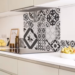 Crédence de cuisine - TESA - Naples Taupe - Aluminium - 100x20cm - Lot de 2