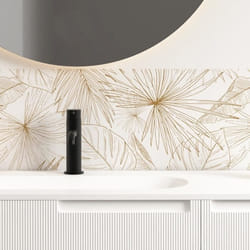 Crédence de salle de bain en PVC - TESA - LÄMNAR KOLA - L 70cmxH 30cm - Facile à poser