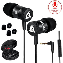 KLIM Fusion Ecouteurs Haute Qualité Audio - Durables  - Innovant - Mousse à mémoire de forme - Noir