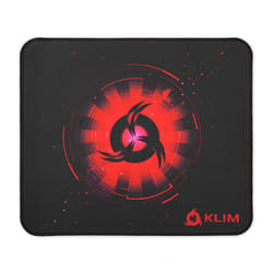 KLIM KM01 tapis de souris Tapis de souris de jeu Noir, Rouge