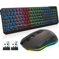 Pack Clavier Souris Gamer sans Fil - KLIM - Blaze & Chroma - 2 Dongles USB - RGB - AZERTY