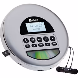 KLIM Nomad Lecteur CD Portable avec Batterie Intégrée Longue Durée - Gris
