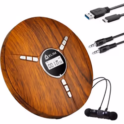 KLIM Discman Lecteur CD Portable avec Batterie Intégrée - Nouveauté - Écouteurs KLIM Fusion - Baladeur Lecteur CD pour Voitur ...