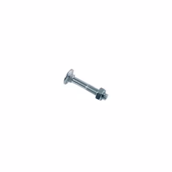 Boulon LENNIE Tête ronde collet carré TRCC - Zingué blanc - Filetage Partiel - BTRCC - Boulons TRCC avec écrous 6 pans Tête r ...