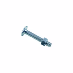 Boulon poêlier LENNIE Tête ronde large - TRL - Boulons poêlier tête ronde large,en acier zingué blanc Empreinte fendue en cro ...