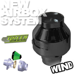 Green - Kit Admission Direct Wind Noir Universel - 65 - 75mm - moins de 100CV - win
