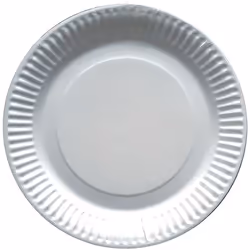 150 ASSIETTES CARTON ROND 23CM BLANC- VAISSELLE DE FÊTE