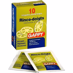 40 RINCE-DOIGTS LINGETTES NETTOYANTES CITRON  Blanc