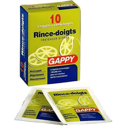 40 RINCE-DOIGTS LINGETTES NETTOYANTES CITRON  Blanc