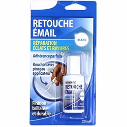 Retouche Repare émail éclats et rayures Blanc.