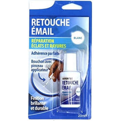 Retouche Repare émail éclats et rayures Blanc.