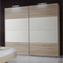 Armoire de rangement imitation chêne - Dim : 180 X 210 X 65 Cm.-PEGANE