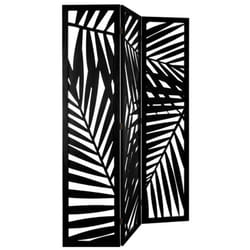 Pegane - Paravent contemporain en Bois coloris Noir - 120 x 170 cm