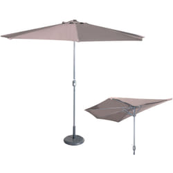 Parasol de balcon en aluminium époxy coloris taupe - Dim : 2,7 x 1,3 m Pegane