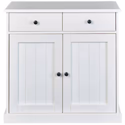Ce bahut bas design s'intégrera parfaitement dans votre intérieur. Il dispose de 2 portes et 2 tiroirs qui offre une grande c ...